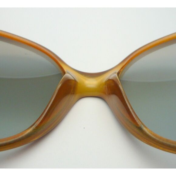 Chanel (Authentic) Golden Brown CC Crystal Accent Oversized Vintage Sunglasses - Picture 8 of 11